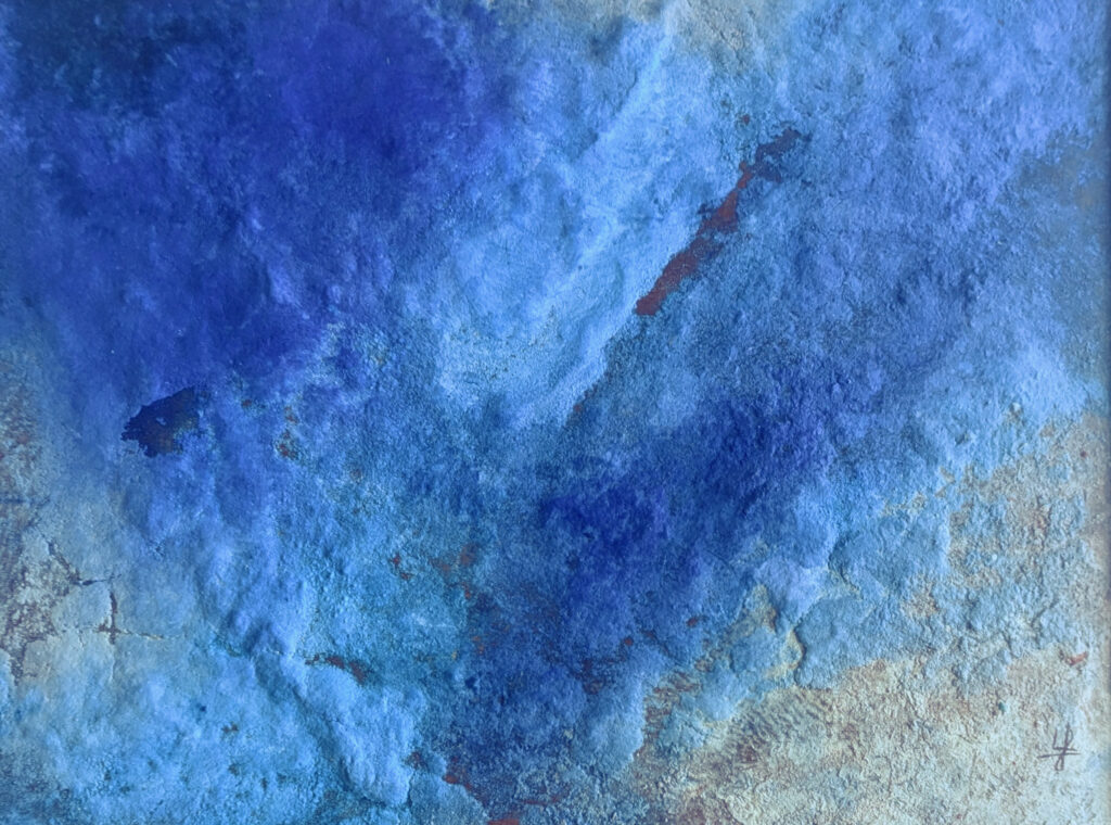 Blue chalk imprint